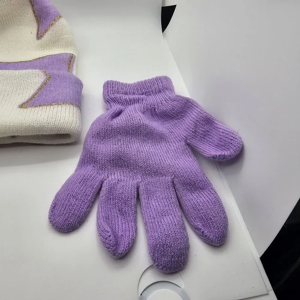 Berkshire Fashions Kids' Shooting Star Pom Beanie Hat & Glove Set